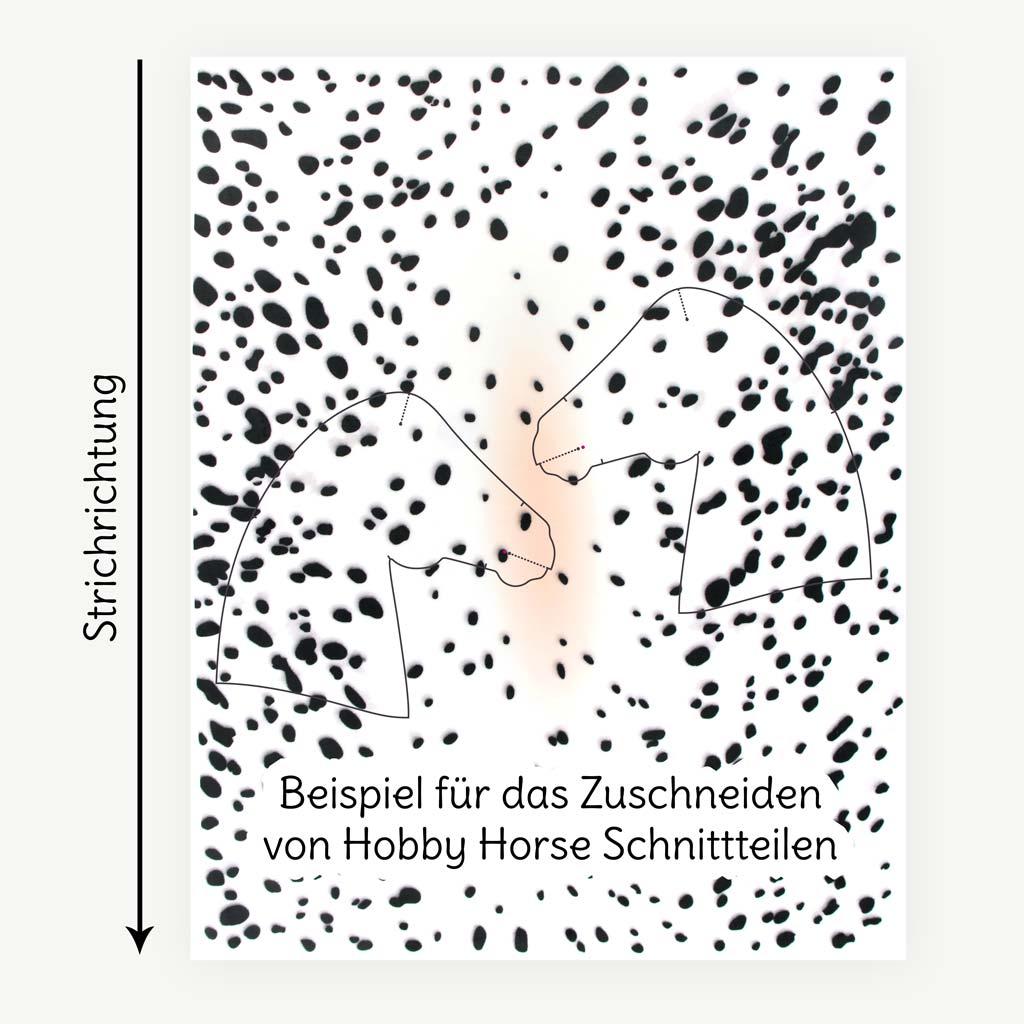 Plüschstoff Shorty 75x100cm Schecke schwarz weiß – Kullaloo
